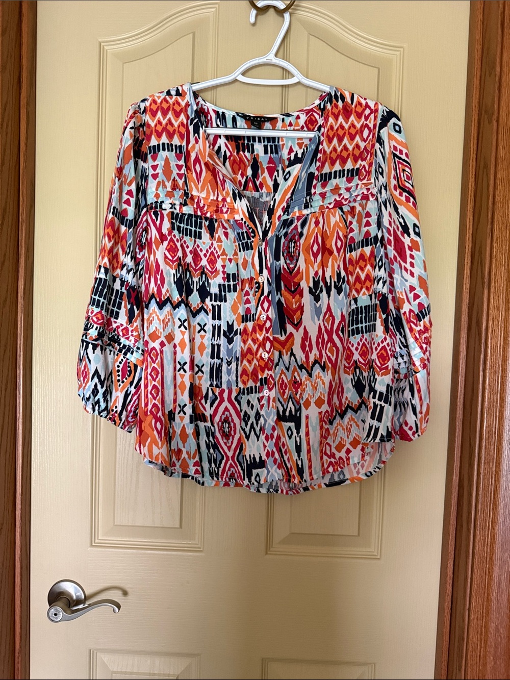 Tribal Multicolor Aztec Print Blouse - Tribal